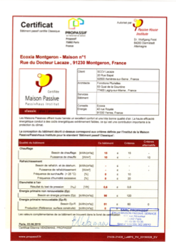 ecoXia : certifiée maison passive